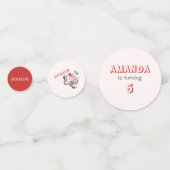 ヴィンテージ50代クラシックのシンプル子供の誕生日パーティー コンフェッティ (正面)