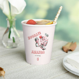 ヴィンテージ50代クラシックのシンプル子供の誕生日パーティー 紙コップ