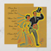 ヴィンテージ50周年ゴールドアニバーサリー招待状 招待 招待状 (正面/裏面)