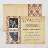 ヴィンテージ50周年ツー写真招待状 招待状 (正面/裏面)