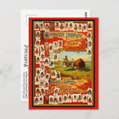 ヴィンテージ50有名な先住民アメリカインディアン将軍 ポストカード (正面/裏面)