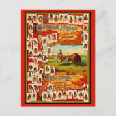 ヴィンテージ50有名な先住民アメリカインディアン将軍 ポストカード (正面)