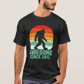 ヴィンテージ50番目の誕生日1971、ビッグフート50番目の誕生日 Tシャツ (正面)