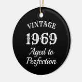 ヴィンテージ50誕生日クリスマスツリーオーナメント セラミックオーナメント (左)