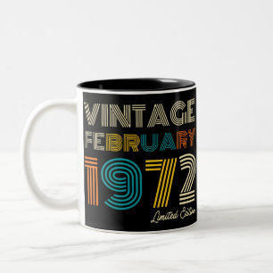 ヴィンテージ50誕生日1972年2月 ツートーンマグカップ