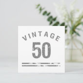 ヴィンテージ50誕生日 カード (スタンド正面)
