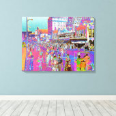 ヴィンテージ50sアトランティックシティボードウォークレトロポパーツ キャンバスプリント (インサイチュ (ウッドフロア))