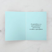 ヴィンテージ'50sガールアイロンおめでとう卒業生 カード (内部)