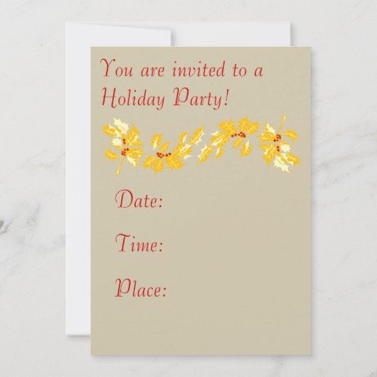 ヴィンテージ50sクリスマスガールホリデイ招待状 招待状 (裏面)