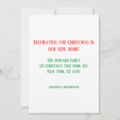 ヴィンテージ50'sニューヨークイエローX'masキャブに引越しました 案内状 (裏面)