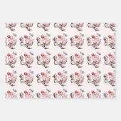 ヴィンテージ50sホレー!子供の誕生日パーティー ラッピングペーパーシート (正面2)