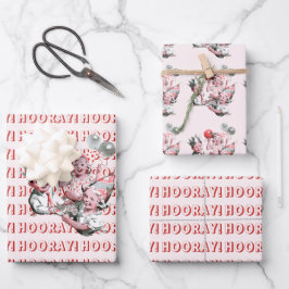 ヴィンテージ50sホレー！子供の誕生日パーティー ラッピングペーパーシート