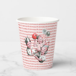 ヴィンテージ50sホレー！子供用誕生日紙カップ 紙コップ