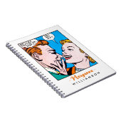 ヴィンテージ50sロマンチックな漫画パネ得ルアビッグキス ノートブック (右側)