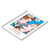 ヴィンテージ50sロマンチックな漫画パネ得ルアビッグキス ノートブック (左側)