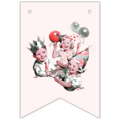 ヴィンテージ50s子供の誕生日パーティーHooray! バンティングフラッグ (第1の旗)