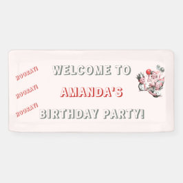 ヴィンテージ50s子供の誕生日ホテルへようこそ 横断幕