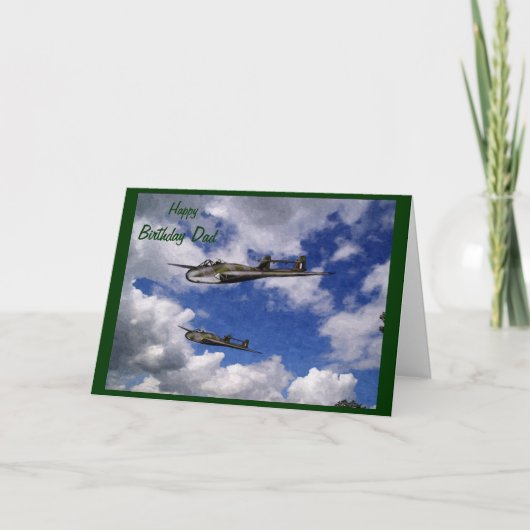 ヴィンテージ50s Jet誕生日カード カード (正面)