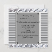 ヴィンテージ50thシルバーメタルルックバースデーパーティー 招待状 (裏面)