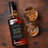 ヴィンテージ50thバースデーパーティー好意ブラック リキュールボトルラベル