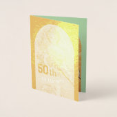 ヴィンテージ50th誕生日パーティー、金ゴールド春女神 箔カード (正面)