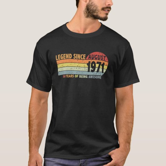ヴィンテージ50th誕生日伝説1971年威厳があるBor以来 Tシャツ (正面)