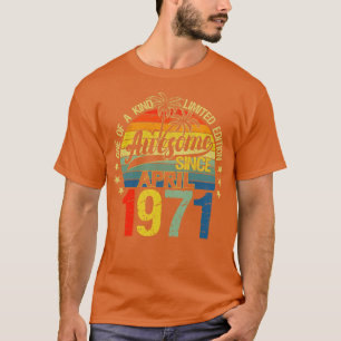 ヴィンテージ51歳1971年4月デコレーション51st B Tシャツ