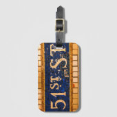 ヴィンテージ51通りマンハッタンNYCスクエア ラゲッジタグ (正面縦)