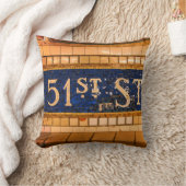 ヴィンテージ51通り、タイムズスクエア、マンハッタン、ニューヨーク クッション (ブランケット)