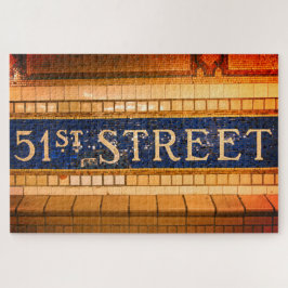 ヴィンテージ51通り、タイムズスクエア、マンハッタン、ニューヨーク ジグソーパズル