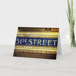 ヴィンテージ51通り，マンハッタン， NYC サンキューカード