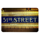 ヴィンテージ51通り，マンハッタン， NYC マグネット (横)