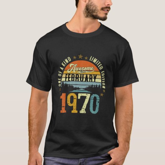 ヴィンテージ52誕生日素晴らし1970年2月以来 Tシャツ (正面)
