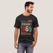 ヴィンテージ53誕生日1969年1月53歳 Tシャツ (正面フル)