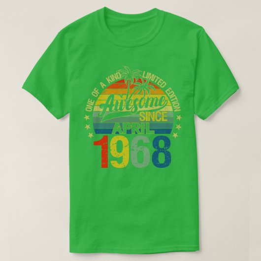 ヴィンテージ54歳1968年4月デコレーション54B Tシャツ (デザイン正面)