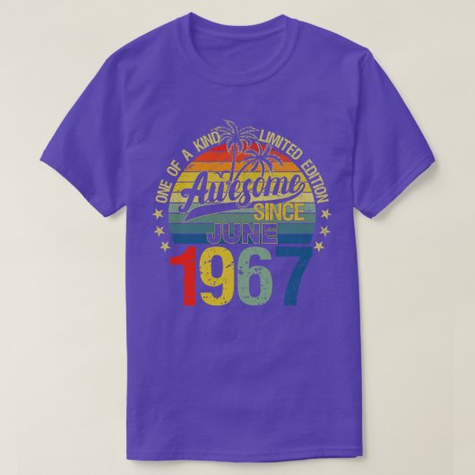 ヴィンテージ55歳1967年6月飾り55Bi Tシャツ (デザイン正面)