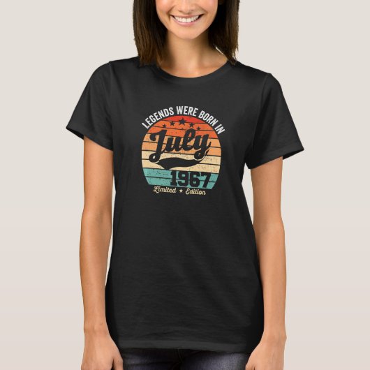 ヴィンテージ55誕生日レジェンド生まれは7月19日 Tシャツ (正面)