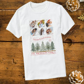 ヴィンテージ6写真コラージュ一致ファミリークリスマス Tシャツ