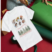 ヴィンテージ6写真コラージュ一致ファミリークリスマス Tシャツ