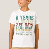 ヴィンテージ6歳6歳誕生日少年記念日 Tシャツ (正面)