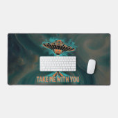 ヴィンテージ60のスタイル受け飛んでいる皿 デスクマット (キーボード&マウス)