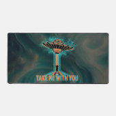 ヴィンテージ60のスタイル受け飛んでいる皿 デスクマット (正面)