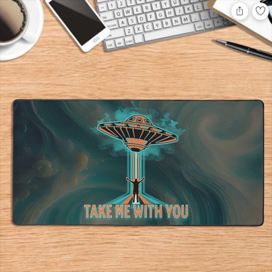 ヴィンテージ60のスタイル受け飛んでいる皿 デスクマット