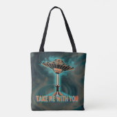 ヴィンテージ60のスタイル受け飛んでいる皿 トートバッグ (裏面)