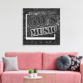 ヴィンテージ60の音楽 – キャンバスプリント (インサイチュ (リビング))