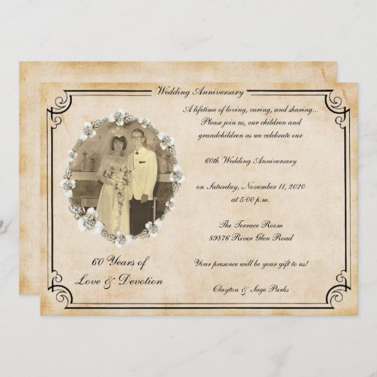 ヴィンテージ60周年記念祝賀会 招待状 (正面/裏面)