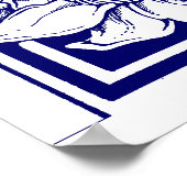 ヴィンテージ60年代のサイケデリックアートヌーボー花柄 ポスター (角)