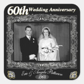ヴィンテージ60結婚周年記念 スクエアシール (正面)