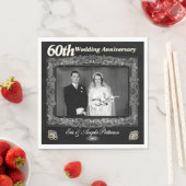 ヴィンテージ60結婚周年記念 スタンダードランチョンナプキン (インサイチュ)