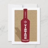 ヴィンテージ60誕生日ワインパーティの招待状 招待状 (正面)